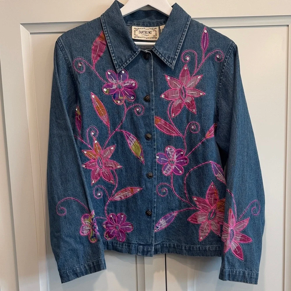Tantrums Vintage Embroidered Denim Jacket - Picture 2 of 6